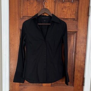 Express Design Studio Black Button-Up Shirt